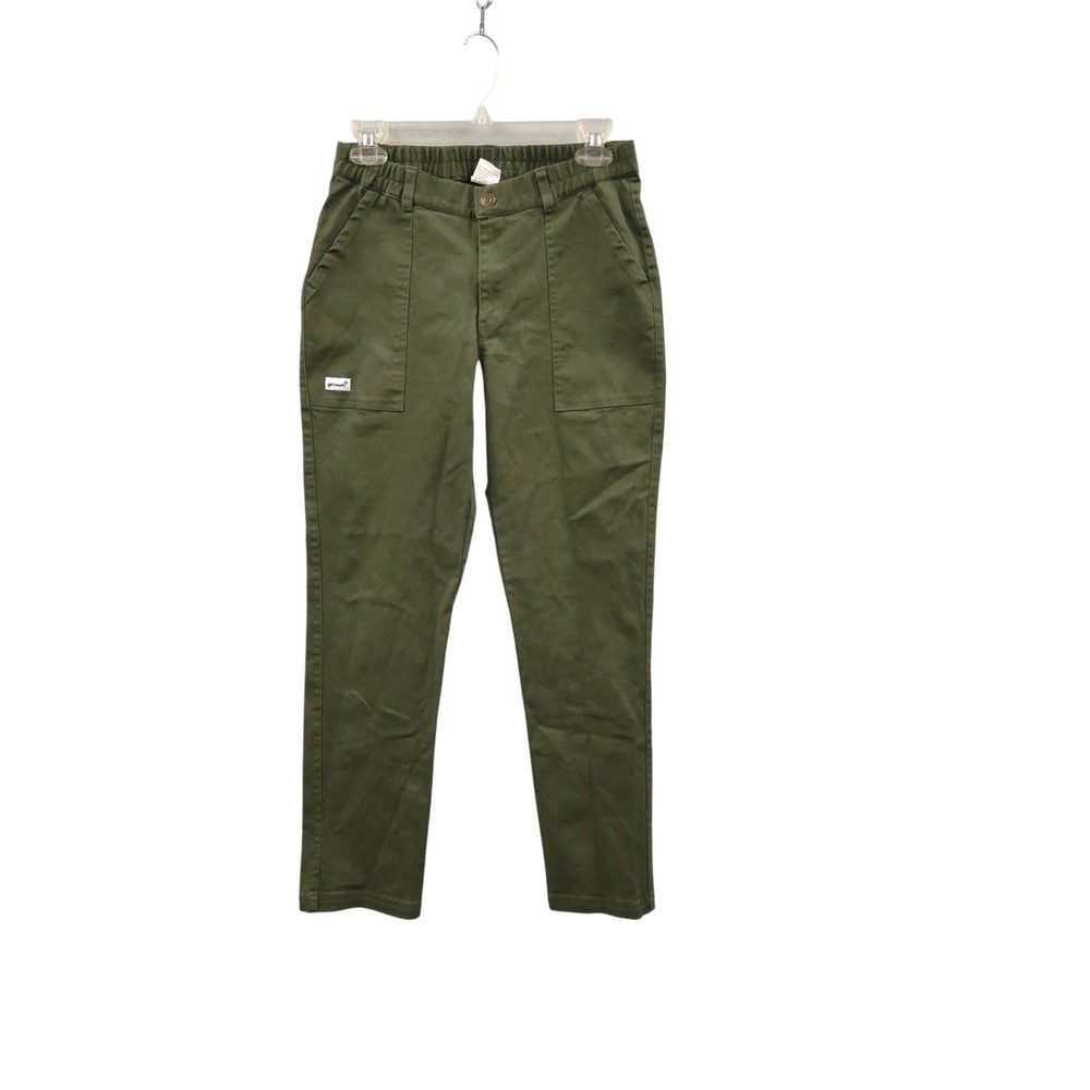 Girl Scouts Kids Size L Olive Green Cargo Utility Uniform Pants Cotton Blend